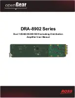 Preview for 1 page of Ross OpenGear DRA-8902 Series User Manual