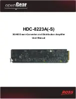 Предварительный просмотр 1 страницы Ross OpenGear HDC-8223A User Manual