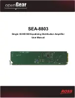 Предварительный просмотр 1 страницы Ross openGear SEA-8803 User Manual