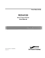 Предварительный просмотр 1 страницы Ross RCS-8120 User Manual