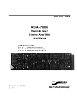 Предварительный просмотр 1 страницы Ross RSA-7806 User Manual