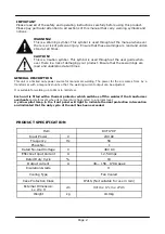 Preview for 3 page of Ross RXT170P Operating Instructions Manual