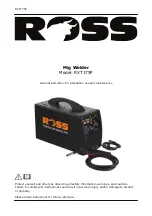 Preview for 1 page of Ross RXT175P General Instruction For Installation Use And Maintenance