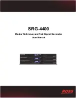 Предварительный просмотр 1 страницы Ross SRG-4400 User Manual