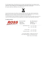 Предварительный просмотр 5 страницы Ross Ultrix 2101DR-008-11 Manual