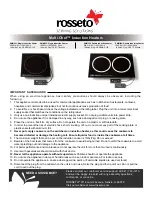 Preview for 2 page of rosseto Multi-Chef SMM337 Operating Instructions