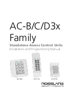 Rosslare AC-B3x Installation And Programming Manual preview