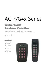 Preview for 1 page of Rosslare AC-F Series Installation And Programming Manual