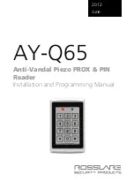 Preview for 1 page of Rosslare AY-Q65 Installation And Programming Manual