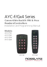 Preview for 1 page of Rosslare AYC-F Series Installation And Programming Manual