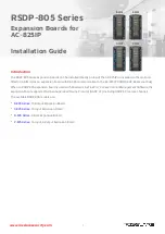 Preview for 1 page of Rosslare D-805 Series Installation Manual