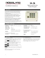 Rosslare SA-06 Installation Instructions preview