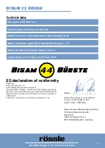 Preview for 16 page of Rossle BISAM 22 BRUSH Operating Instructions Manual