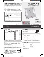 Rossmax WD224 Instruction Manual предпросмотр