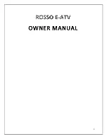 ROSSO MOTORS REATVB20 Owner'S Manual preview