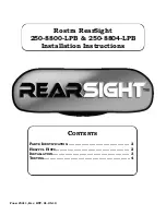 Preview for 1 page of Rostra RearSight 250-8800-LPB Installation Instructions