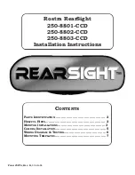 Rostra RearSight 250-8801-CCD Installation Instructions Manual preview