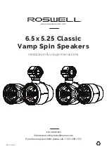 Roswell Classic Vamp Spin Speakers Installation & Usage Instructions предпросмотр