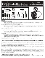 Предварительный просмотр 1 страницы Roswell Nighthawk F65 Installation Instructions