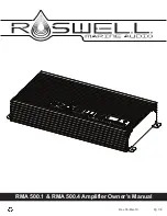 Roswell RMA 500.1 Owner'S Manual предпросмотр