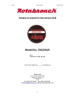 Предварительный просмотр 1 страницы Rotabroach CM/330C Operating Instructions Manual