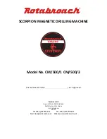 Предварительный просмотр 1 страницы Rotabroach CM/500/1 User Manual