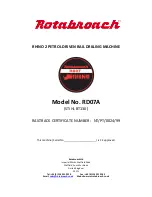 Rotabroach RD07A Manual предпросмотр