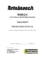 Предварительный просмотр 1 страницы Rotabroach RHINO 4 Operator'S Manual