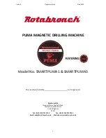 Rotabroach SMARTPUMA1 Original Manual preview
