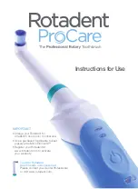 Rotadent ProCare CHGRD4 Instructions For Use Manual preview