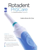 Rotadent procare Instructions For Use Manual preview