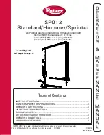 Preview for 1 page of Rotary SPO12 Hummer 5W0 Series Operation & Maintenance Manual