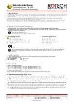 Preview for 1 page of Rotech DRZ Operating Manual