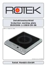 Предварительный просмотр 1 страницы Rotek INDCOOK-1-2000-CM-SB Manual