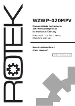 Предварительный просмотр 1 страницы Rotek WZWP-020MPV User Manual