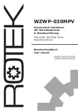 Rotek WZWP-030MPV User Manual preview