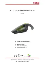 Rotel ACCUCLEANERWET'N'DRY604CH1 Instructions For Use Manual предпросмотр