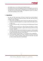 Preview for 9 page of Rotel ACCUCLEANERWET'N'DRY606CH1 Instructions For Use Manual