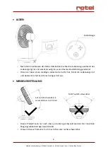 Предварительный просмотр 8 страницы Rotel ACCUTABLE FAN7574CH User Instructions