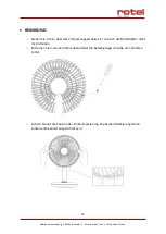 Предварительный просмотр 10 страницы Rotel ACCUTABLE FAN7574CH User Instructions