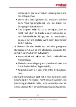 Preview for 14 page of Rotel ANCONA 274CH1 Instructions For Use Manual