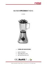 Предварительный просмотр 1 страницы Rotel BLENDERPROMIX474CH1 Instructions For Use Manual