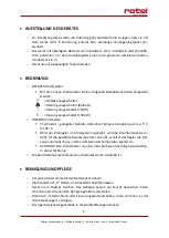 Preview for 8 page of Rotel CERAMICHEATER7043CH Instructions For Use Manual