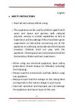 Preview for 29 page of Rotel COMPACTFRY 1702CH Instructions For Use Manual