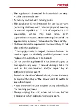 Preview for 30 page of Rotel COMPACTFRY 1702CH Instructions For Use Manual