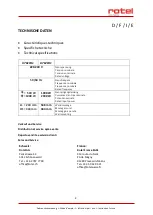 Preview for 2 page of Rotel CONVECTORHEATER761CH1 Instructions For Use Manual