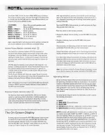 Preview for 14 page of Rotel Dolby Pro Logic RSP 980 Owner'S Manual