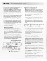 Предварительный просмотр 18 страницы Rotel Dolby Pro Logic RSP 980 Owner'S Manual