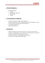 Preview for 6 page of Rotel F0510 Instructions For Use Manual