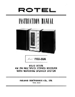 Rotel FAX-88A Instruction Manual preview